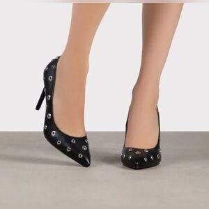 Aldo Black Studded Heels